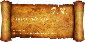 Tisztl Mária névjegykártya